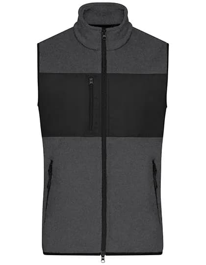 Men´s Fleece Vest - Dark Melange/Black