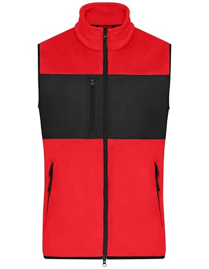 Men´s Fleece Vest - Red/Black