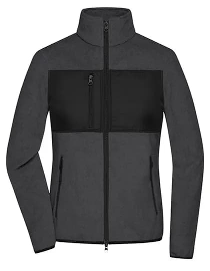 Ladies´ Fleece Jacket - Dark Melange/Black