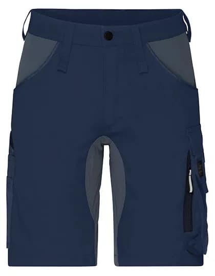 Workwear Stretch-Bermuda Slim Line - Navy/Carbon
