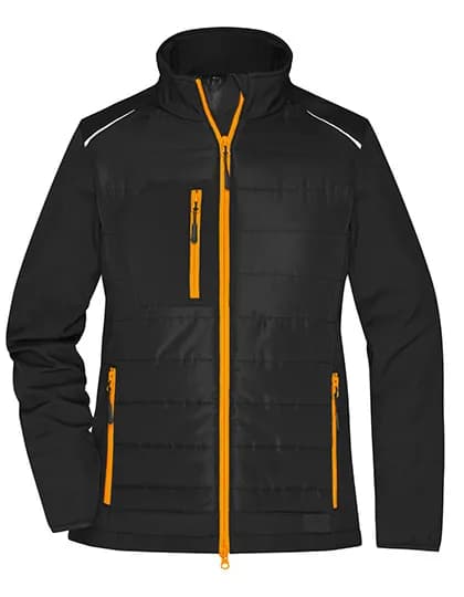 Ladies´ Hybrid Jacket - Black/Neon Orange