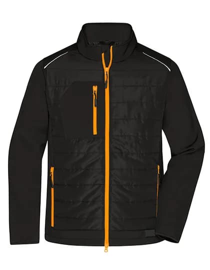 Men´s Hybrid Jacket - Black/Neon Orange