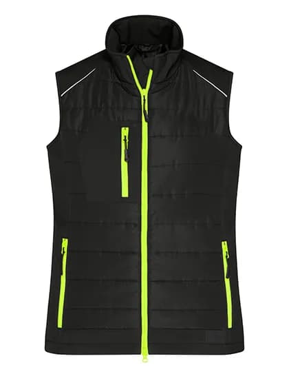 Ladies´ Hybrid Vest - Black/Neon Yellow