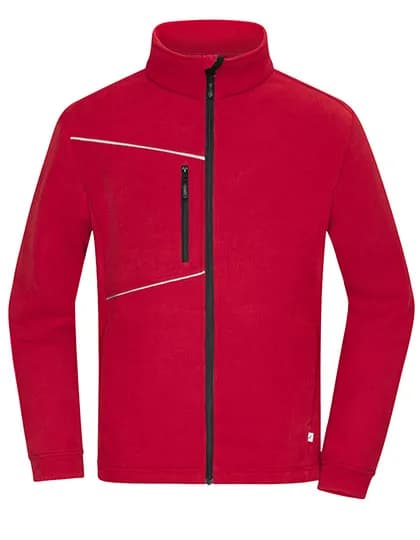 Fleece Jacket - Corduroy Look - Red