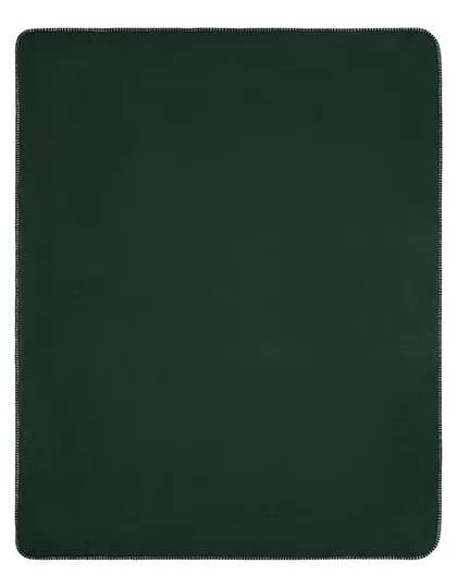 Fleece Blanket - Dark Green/Natural