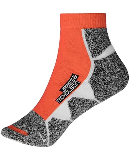 Sport Sneaker Socks - Bright Orange/White
