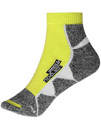 Sport Sneaker Socks - Bright Yellow/White