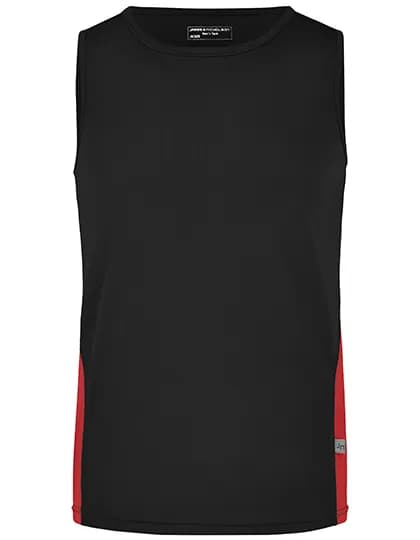 Men´s Running Tank - Black/Red