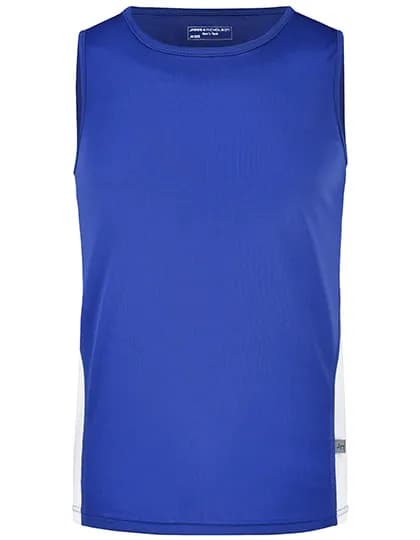 Men´s Running Tank - Royal/White