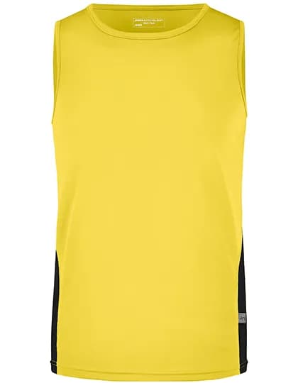 Men´s Running Tank - Yellow/Black