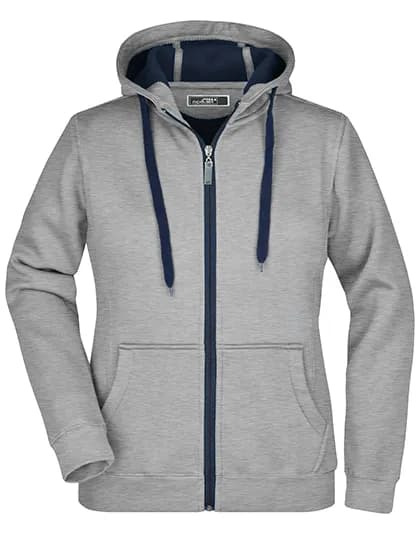 Ladies´ Doubleface Jacket - Sports Grey (Heather)/Navy