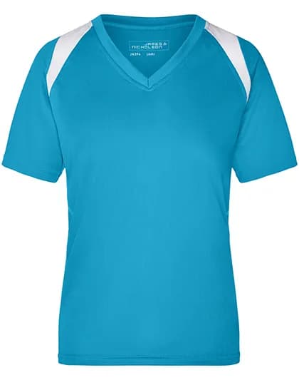 Ladies´ Running-T - Turquoise/White