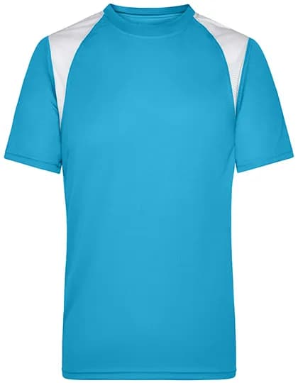 Men´s Running-T - Turquoise/White