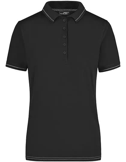 Ladies´ Elastic Polo - Black/White