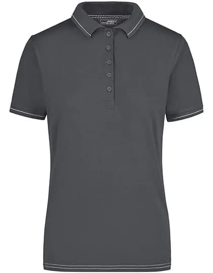 Ladies´ Elastic Polo - Graphite (Solid)/White