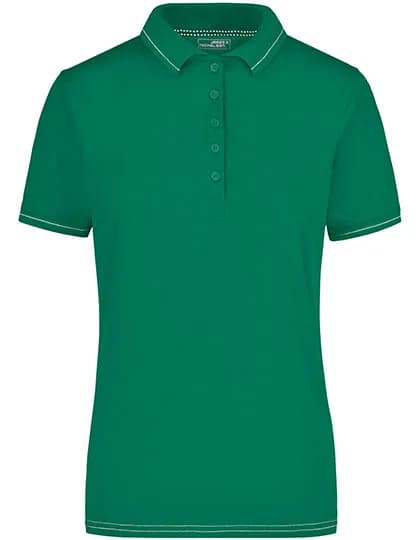 Ladies´ Elastic Polo - Irish Green/White