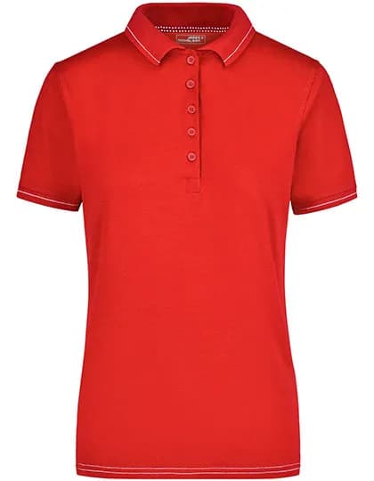 Ladies´ Elastic Polo - Red/White