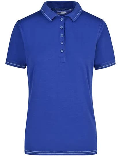 Ladies´ Elastic Polo - Royal/White