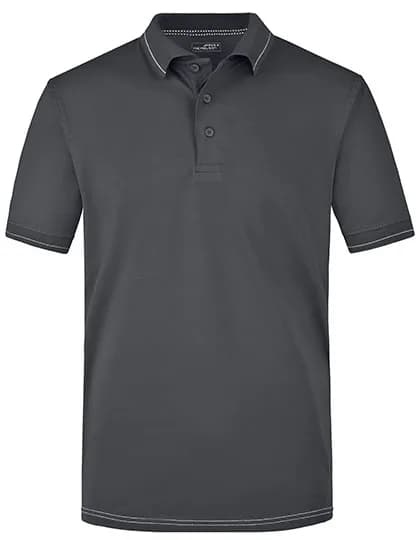 Men´s Elastic Polo - Graphite (Solid)/White