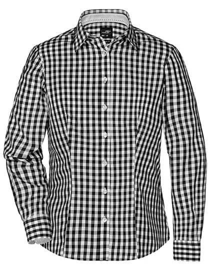 Ladies´ Checked Blouse - Black/White