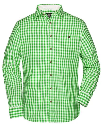 Men´s Traditional Shirt - Green/White