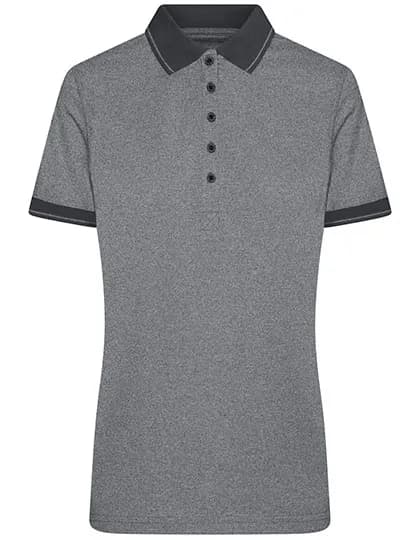 Ladies´ Heather Polo - Black Melange/Black