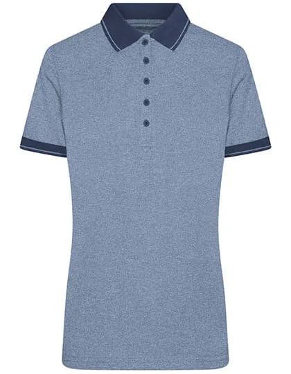Ladies´ Heather Polo - Blue Melange/Navy