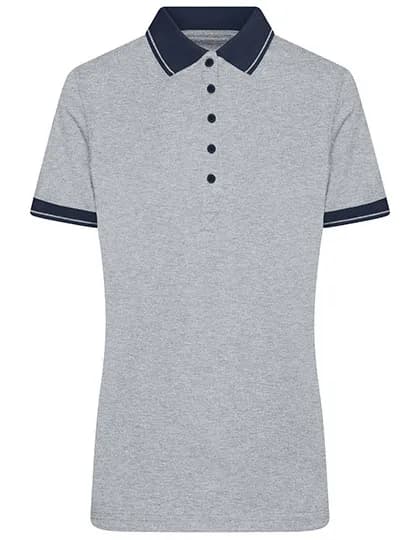 Ladies´ Heather Polo - Grey Heather/Navy
