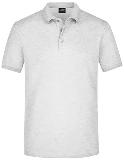 Men´s Elastic Polo Piqué - Grey Heather