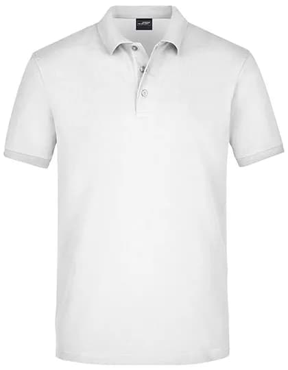 Men´s Elastic Polo Piqué - White