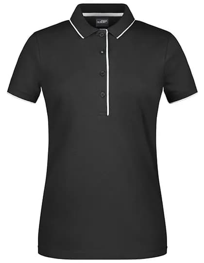 Ladies´ Polo Stripe - Black/Silver (Solid)