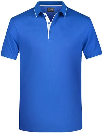 Men´s Polo Stripe - Royal/White
