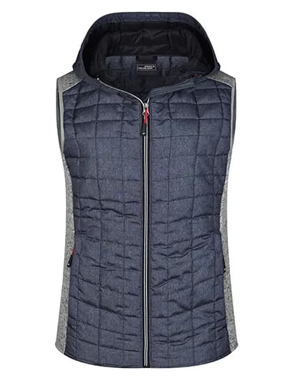 Ladies´ Knitted Hybrid Vest - Light Melange/Anthracite Melange