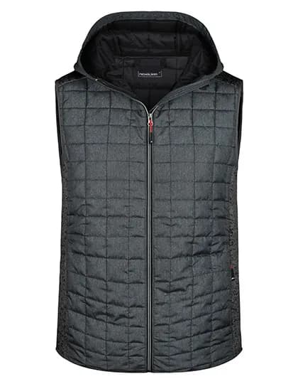 Men´s Knitted Hybrid Vest - Grey Melange/Anthracite Melange