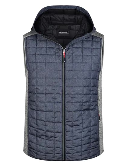 Men´s Knitted Hybrid Vest - Light Melange/Anthracite Melange
