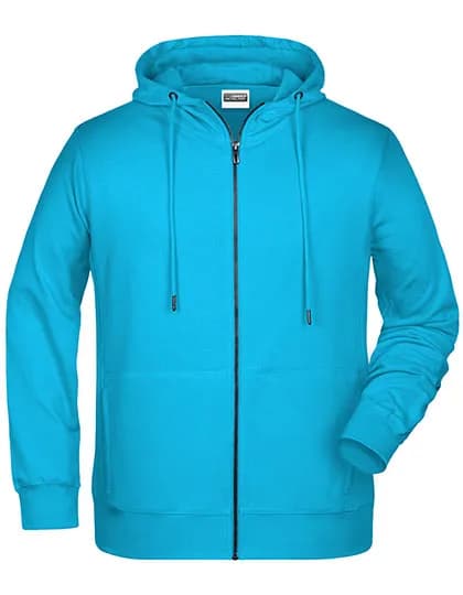 Men´s Zip-Hoody - Turquoise