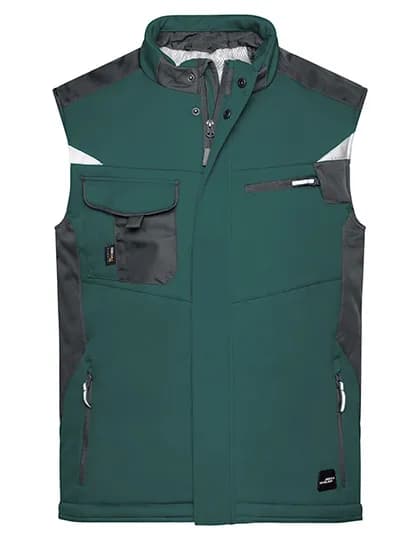 Craftsmen Softshell Vest -STRONG- - Dark Green/Black