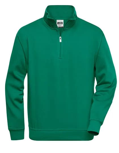 Workwear Half Zip Sweat - Dark Green