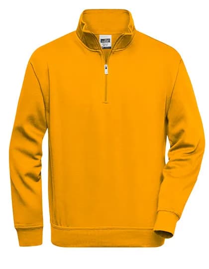 Workwear Half Zip Sweat - Gold Yellow