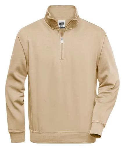 Workwear Half Zip Sweat - Stone