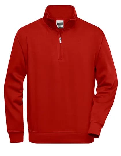 Workwear Half Zip Sweat - Wine