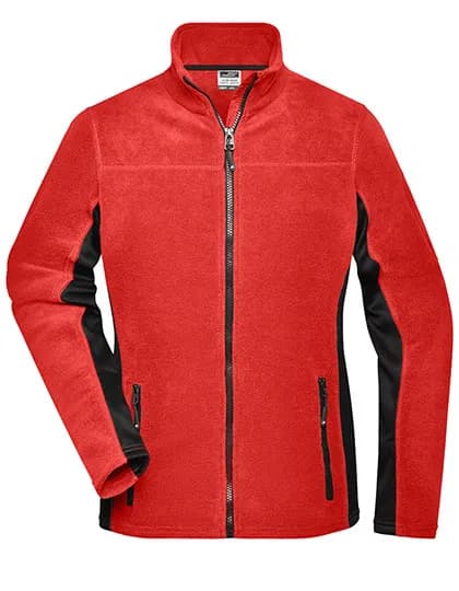 Ladies´ Workwear Fleece Jacket -STRONG- - Red/Black
