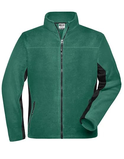 Men´s Workwear Fleece Jacket -STRONG- - Dark Green/Black