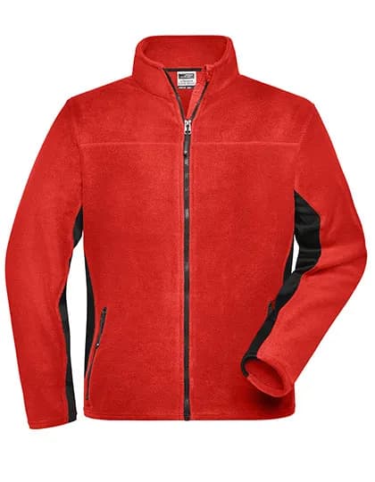 Men´s Workwear Fleece Jacket -STRONG- - Red/Black
