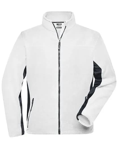 Men´s Workwear Fleece Jacket -STRONG- - White/Carbon