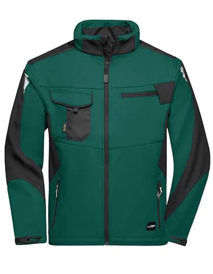 Workwear Softshell Jacket -STRONG- - Dark Green/Black