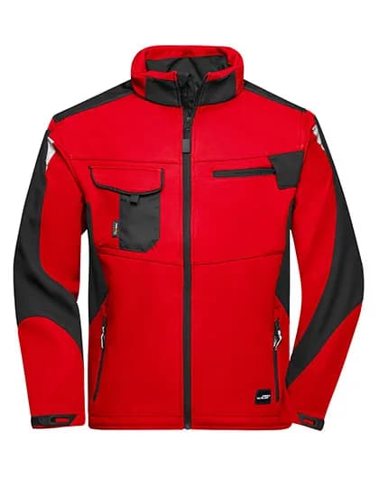 Workwear Softshell Jacket -STRONG- - Red/Black