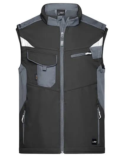 Workwear Softshell Vest -STRONG- - Black/Carbon