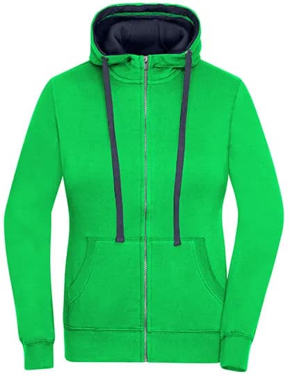 Ladies´ Lifestyle Zip-Hoody - Green/Navy
