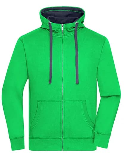 Men´s Lifestyle Zip-Hoody - Green/Navy